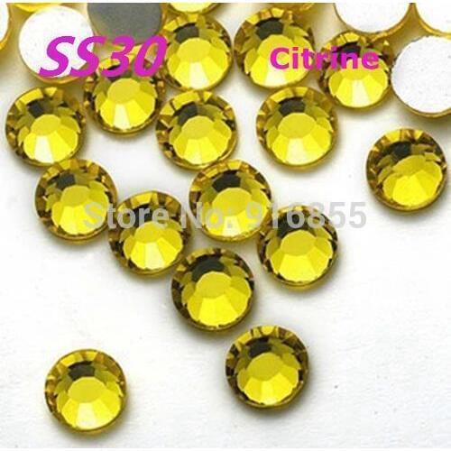 Free Shipping 288pcs/Bag SS30(6.3-6.5mm) Flat Back Nail Art Rhinestones Non Hotfix Rhinestones Craft DIY Deco