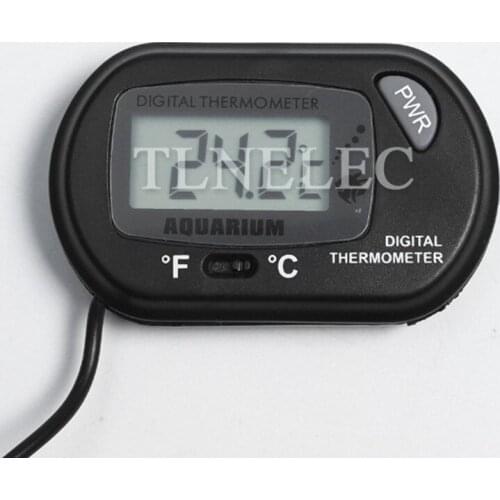 Fish Tank Aquarium Pet Reptile Turtle Sucker Diving Pet Box with Probe Waterproof Electronic Thermometer