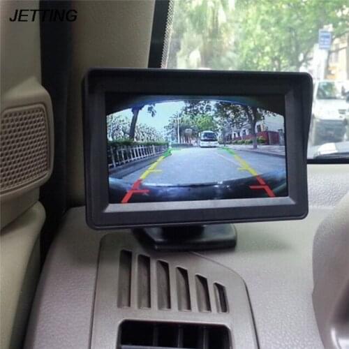 1Pcs Car 4.3'' LCD RearView Monitor Night Vision Reverse Image Waterproof LED Camera Car Monitors accessories