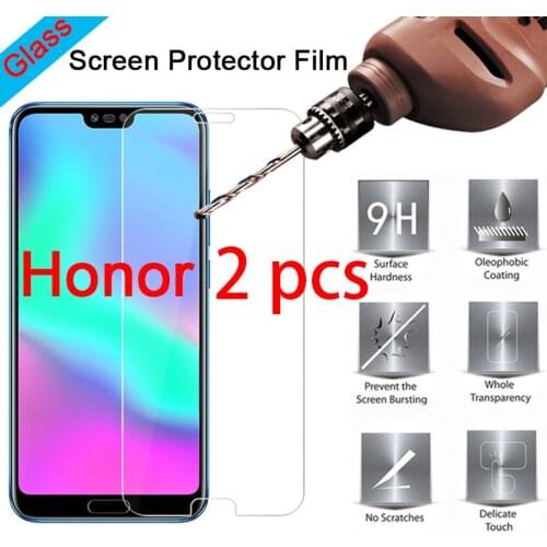2 pcs! Honor Glass Tempered Glass for Huawei Honor 10 9 Lite Note 10 8 Smartphone Screen Protecor for Honor 20 10i 20i View 10