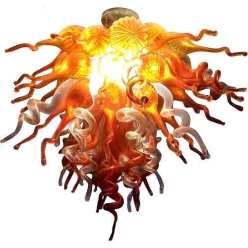 2018 Vintage and Small Size Flower Designer Art Glass Cheap Flush Mount Ceiling Light