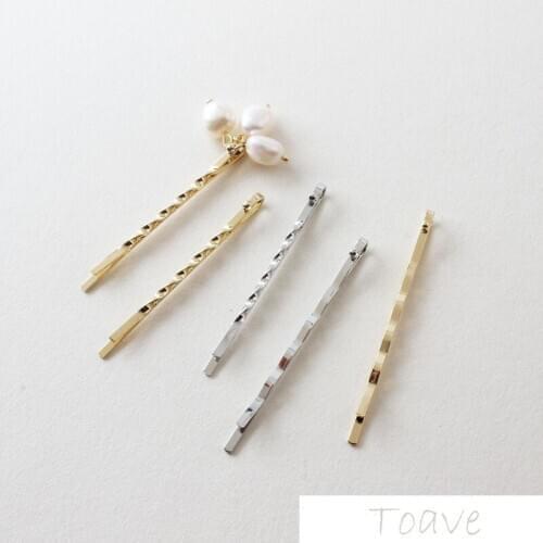 4pcs Maintains Color Electroplated Gold Long Clip Linen Flower Color Single Hanger DIY Beaded Loose Beads Hair Clip Material