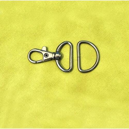 40 of 1 inch Loop End Gunmetal Swivel Clasps Lobster Claw Hooks and 40 of 1 inch Gunmetal D Rings