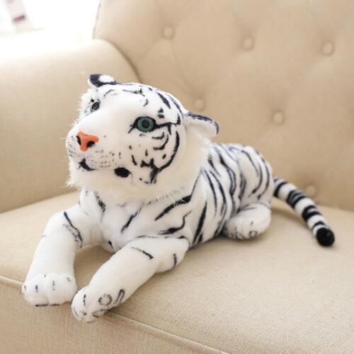 45cm Stuffed Tiger Dolls Plush Toys Simulation Animal Vivid Leopard Dog White Tiger Plush Dolls Kids Present Photo Props