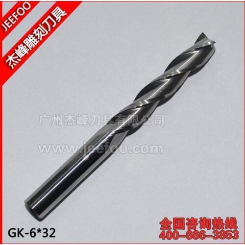 6*32mm Three Flutes Cutters, Carbide End Millinging Tools CNC for Carving Acrylic, PVC, MDF