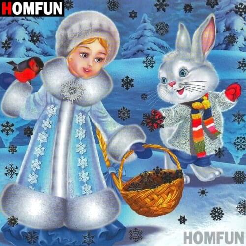 HOMFUN 5D DIY Diamond Painting Full Square/Round Drill "Cartoon princess" 3D Embroidery Cross Stitch gift Home Decor A08588