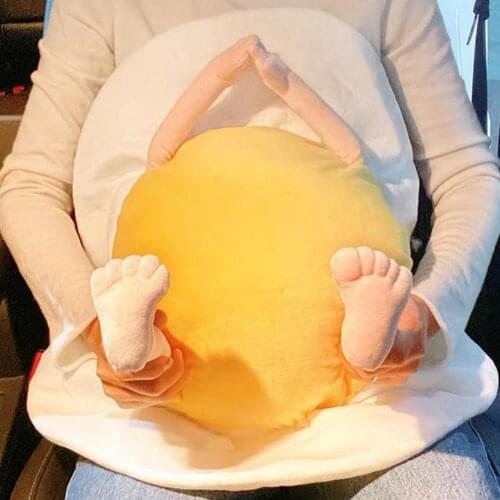 Car Neck Pillow Cartoon Poached Egg Shape Headrest Car Seat Neck Pillow Protective Pad Cushion for Auto Vehicle