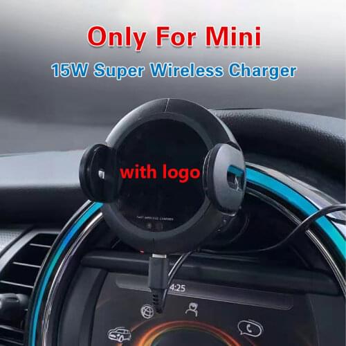 Qi Fast Wireless Car Phone Charger Holder for Mini JCW One F54 F55 F56 F60 F57 2015-2018 2019 2020 L Infrared Sensor Automatic