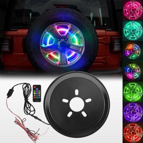 Black Spare Tire Wheel Accessory Brake Light LED Ring 3rd Third Brake Light For Jeep Wrangler JK