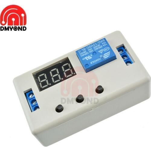 Digital LED Display Time Delay Relay Module Board Control Programmable Timer Switch Trigger Cycle Module With Case
