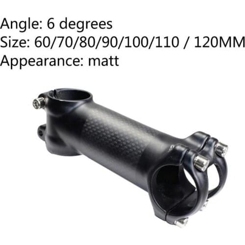 Carbon Fiber Mountain Bike Handlebar Stem 6 Degree Matte Mountain Bike Road Bike Riser MTB Road Bike Parts