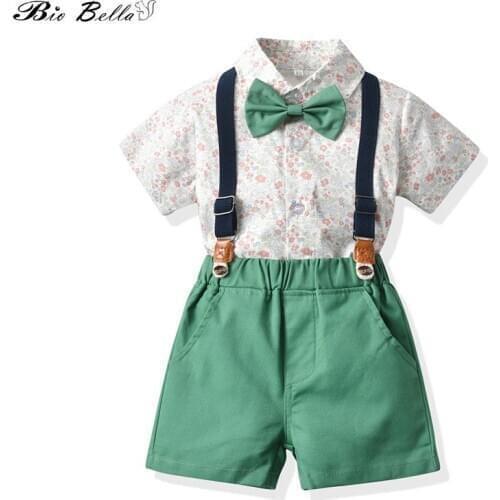 Kids Boy Clothes New Style Baby Summer Children Boys Clothing Fashion Wedding Party 1-6 Years Boy Kids Outfits T-Shirt+Pants Boy