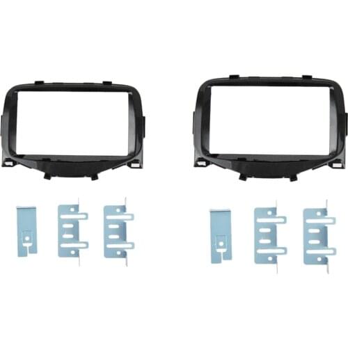 Double Din Car Radio Stereo DVD Fascia Panel Frame GPS Frame for 2014+ Toyota Aygo,Peugeot 108,Citroen C1 Dash Kit