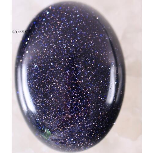 1Pair CAB Cabochon 22x30MM Oval Natural Stone Bead For Making Necklace Bracelet Earrings Blue Sandstone K507