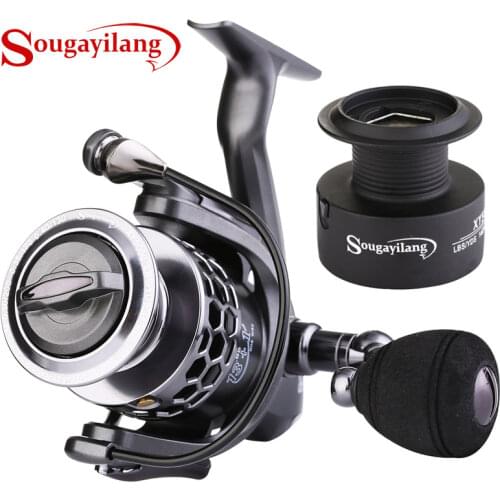Sougayilang XY1000-5000 Fishing Reel Aluminum Alloy Spool Spinning Reel 12KG Max Drag 5.5:1 13+1BB Spinning Fishing Reel Pesca
