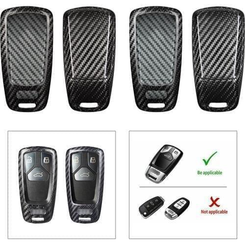 Car Remote Key Shell Cover Case Carbon Fiber style Replacement For Audi A4 A5 S4 S5 Q5 Q7 TT