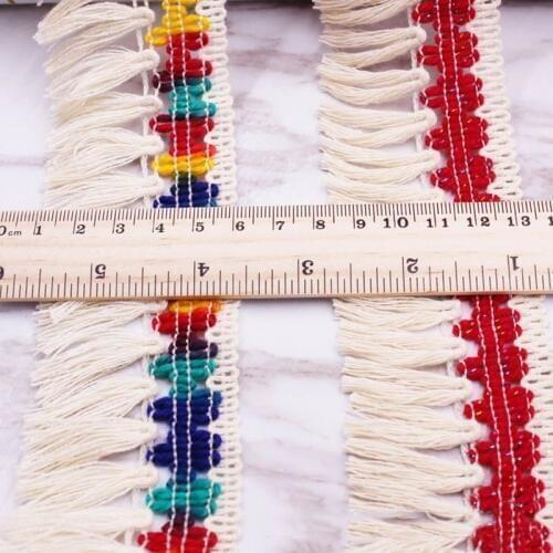 1yards/lot lace tassel Ribbon cotton tassels trimming fringes tassel lace for sewing bed clothes curtains DIY accessories Decor