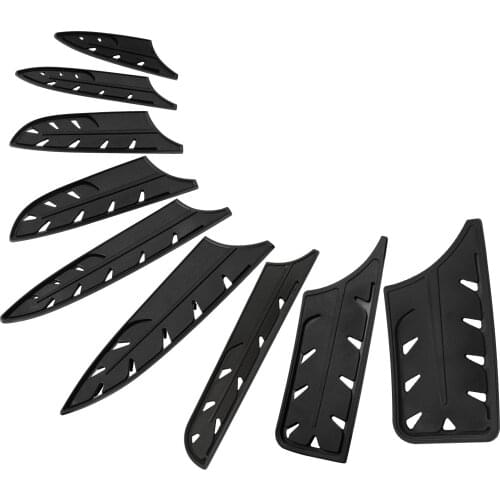 Kitchen Knife Sheath Cover Set 9pcs Blade Edge Protective Case Scabbard Covers Plastic Sheath For Chef Slicing Bread Knives DIY