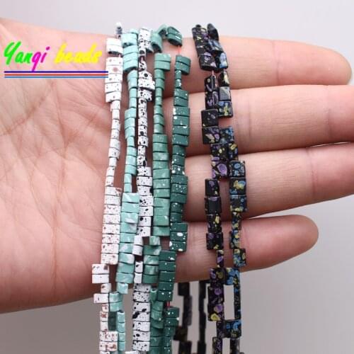 New Natural Stone Hematite Beads 5x2mm Double Holes Spacer Beads Space Loose Beads For Jewelry Making DIY Design Bracelets