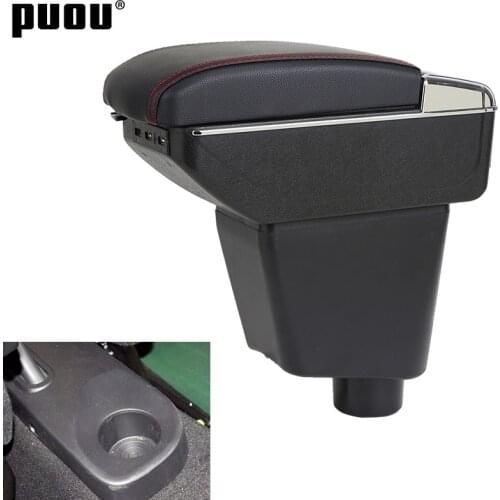 Armrest box For Renault Clio 4 For Renault Clio 3 III IV PU Leather Central Store Content box with ashtray Cup holder USB