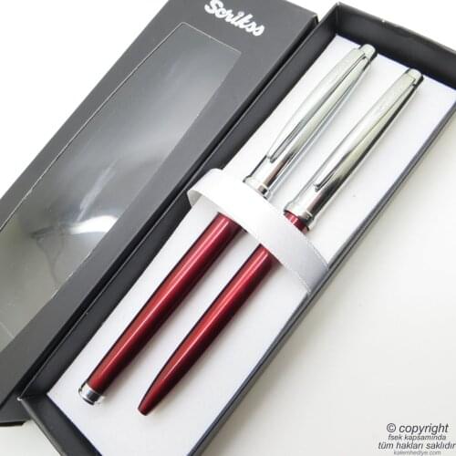 Scrikss TV120 Roller Pen + Ballpoint Pen Set | Scrikss Pen | İsme Special Pen | Gift Pen