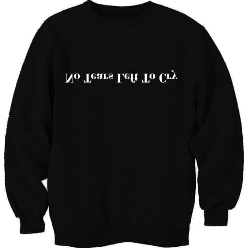 Skuggnas No Tears Left To Cry Long Sleeve Sweatshirt Casual Jumper Hoodies Casual Cotton tumblr aesthetic harajuku tops