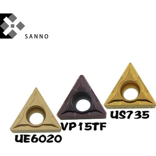 TCMT110204 / TCMT110208 VP15TF / UE6020 / US735 cnc internal turning inserts triangle carbide tips for metal lathe turning tool