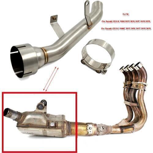 GSXS1000 GSX S1000F Stainless Steel Decat Race Eliminator Exhaust Link Pipe For Suzuki GSX-S 1000 GSX-S 1000F 2015 2016 2017 18