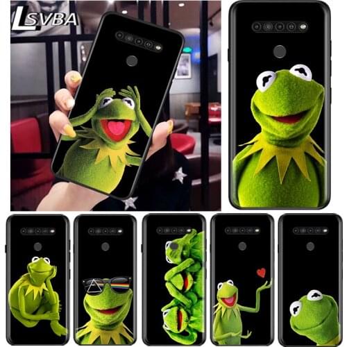 Funny The Frog for LG G8 G8S G8X V30 V35 V40 V50 V60 ThinQ Q60 K40 K50 K30 K41 K51 K61 K71 K92 Black Phone Case