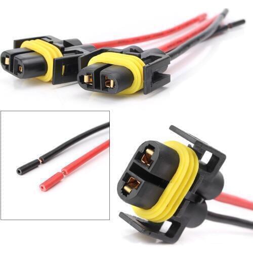 2PCS Universal H11 H8 H9 886 889 892 893 PG13 PGJ13 PGJ13 880 890 862 881 etc Adapter Wiring Harness Socket for Head Fog Lamp