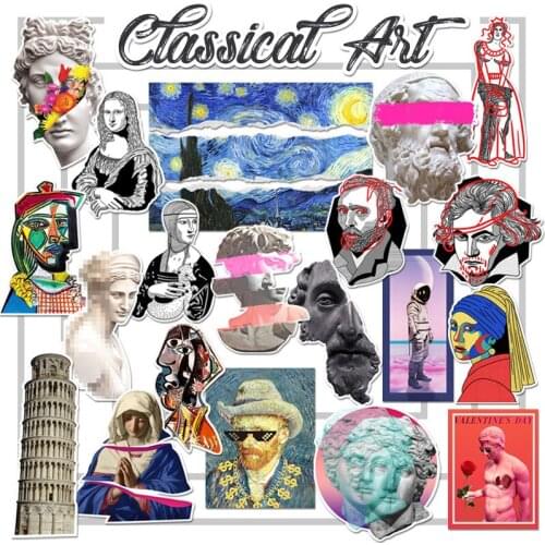 23pcs/set Large size Western art graffiti stickers DIY scrapbooking mobile phone computer happy planner decoration stickers