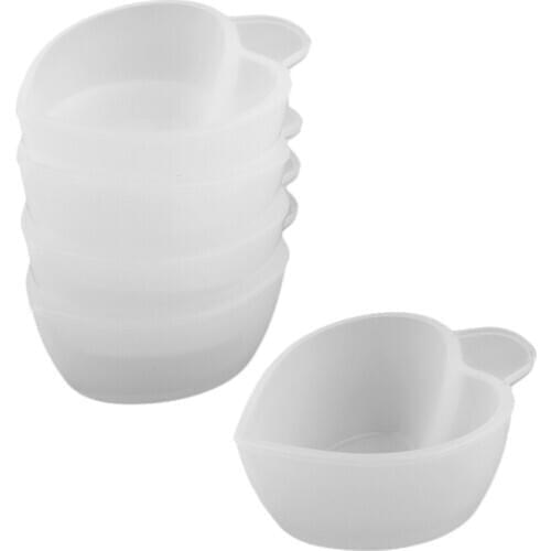 5-pack 59x41x23mm Washable Reusable Silicone Mixing Cups for