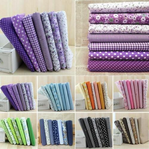 7pcs/set colors Mixed Cotton Fabric Crafts Sewing Kit Quilting 25x25 Cm Patchwork Diy Assorted Floral Pattern Patchwork