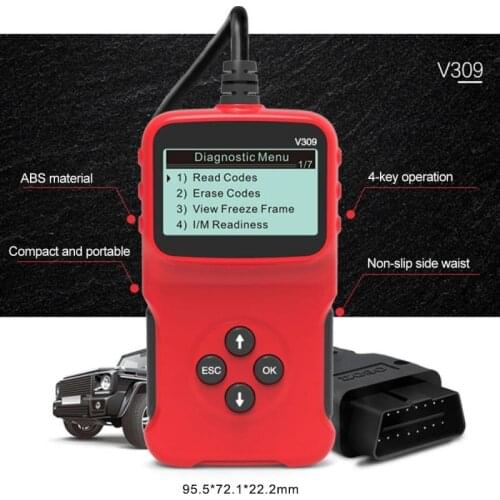 Car Diagnostic Scanner V309 Car Auto Fault Diagnostic Scanner OBD OBD2 ELM327 Code Reader Check Tool