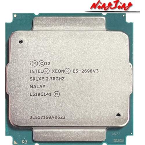 Intel Xeon E5-2698 v3 E5 2698v3 E5 2698 v3 2.3 GHz Sixteen cores T32 threads 40MB 135W CPU Processor LGA 2011