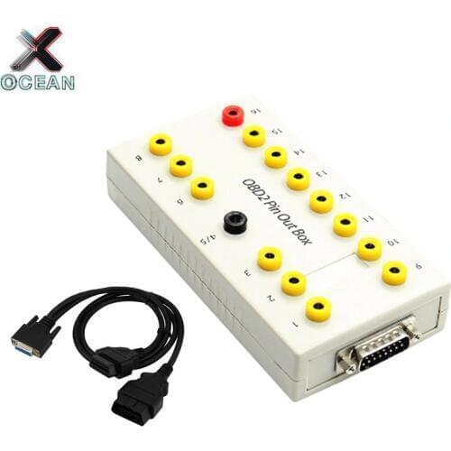 Best Qulity OBD2 Pin Out Box BreakOut Box Tester OBD2 Protocol Diagnostic Connector Pin Out Box OBDII Protocol Detector