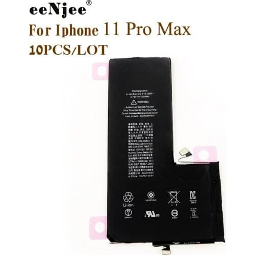 EENJEE 10pcs/Lot New Mobile Phone Original Quality Batteries For iPhone 11 Pro Max 0 Cycle Li-polymer Pure Cobalt Safe