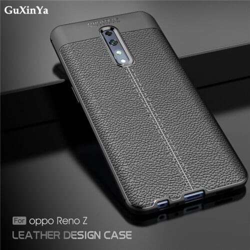 GuXinYa Reno Z Case For Oppo Reno Z PCDM10 Cover Luxury Leather ShockProof TPU Protective Phone Case For Oppo Reno Z Funda 6.4"