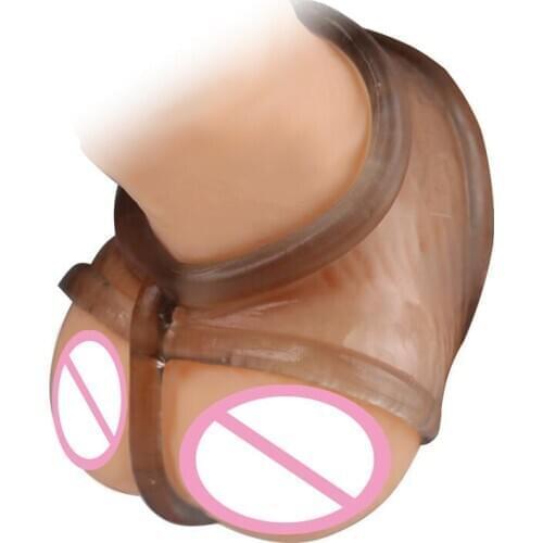 Sex Scrotum Testicle Bondage Ball Stretcher Cock Ring Male Chastity Cage Penis Ring for Men Sex Time Delay Erection Lasting Ring