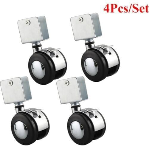 4pcs Brand New 2 Inch Crib Casters With Splint Brake Rotating Wheels Zinc Alloy + Nylon High Quality Hardware Fittings