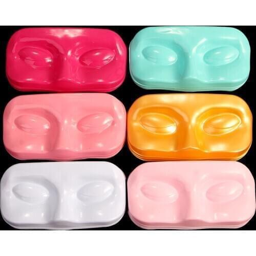 10pcs Face Shape Packaging Box Eyelash Trays Lashes Storage False Eyelashes Case for Women Girls