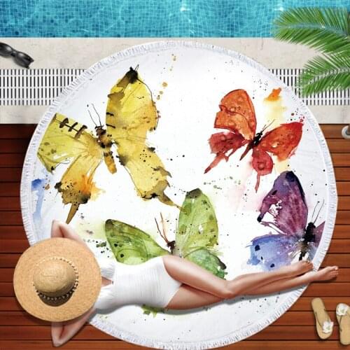 Beautiful butterfly large beach towels miraculous For home beach towel Beach mat Bath towel spa Large beach towel Beach cover up
