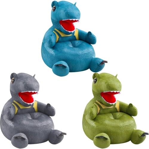 Creative Childrens Lazy Small Sofa Cartoon Dinosaur Sofa Seat Baby Learning Chair Plush Toy Baby Gift