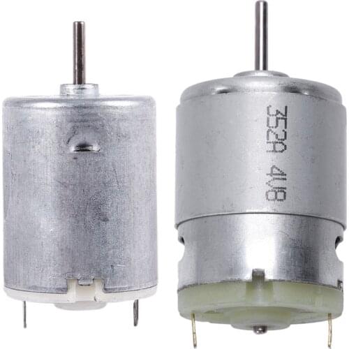 8000RPM 9V 68MA High Torque Magnetic Cylindrical Mini DC Motor Silver & RS380 DC 1.5-18V 30000RPM Micro-Motor