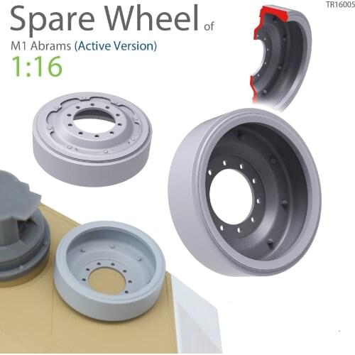 1:16 Scale Resin Model 3D Printing Active Version M1 Tank Spare Wheel Upgrade Model Accessories DIY Handmade Free Shipping