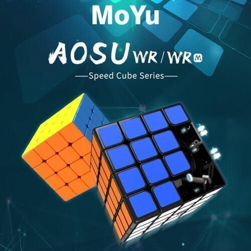 MoYu aosu WR M 4x4 Magnetic Magic Speed Moyu Cube Professional Stickerless Magnets WRM 4x4x4 Puzzle Cubes Educational Toys Gifts
