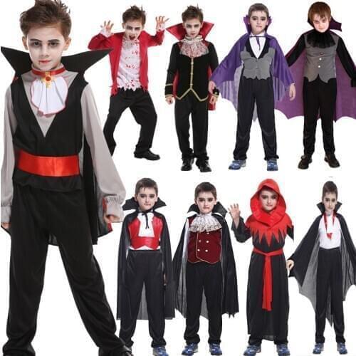 New Boy Girls Devil Vampire Cosplay Fancy Dress Carnival Birthday Party Role Play halloween costume for kids