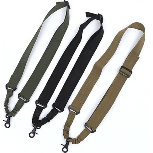 Nylon Gun Sling Adjustable Tactical Single Point Bungee Rifle Belts Airsoft