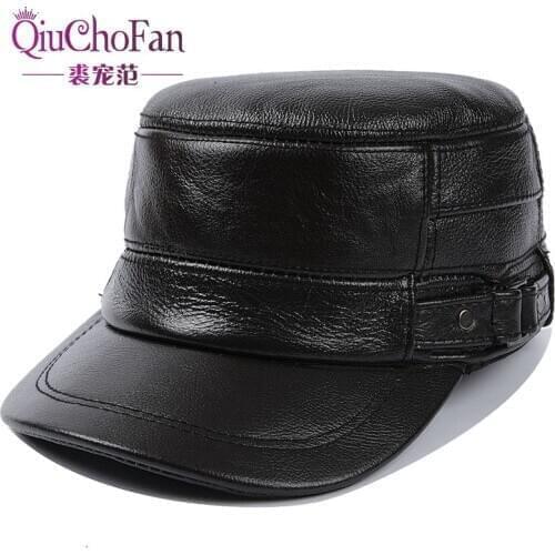 New Winter Mens CapS Leather Hat Baseball Caps Casual Hats Caps of Popular Size Hats Fashion Warm Hat