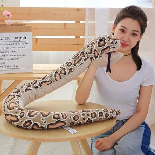 170cm Snake DJUNGELSKOG Plush Toys Stuffed Hand Puppet Performance Props Python Snake Doll for Kids Gift
